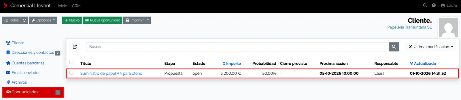Oportunidad relacionada con Papelería Tramuntana