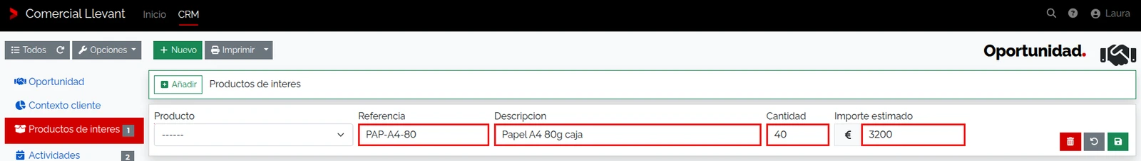 Línea guardada de papel A4