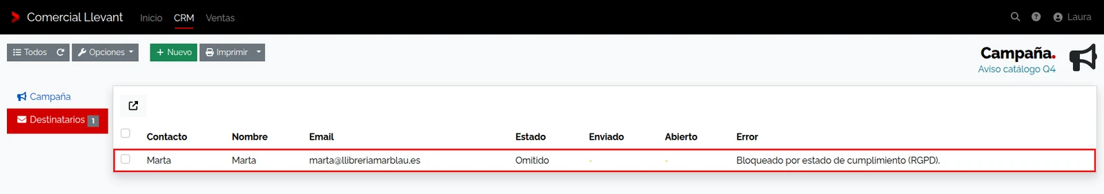 Seguimiento y bajas