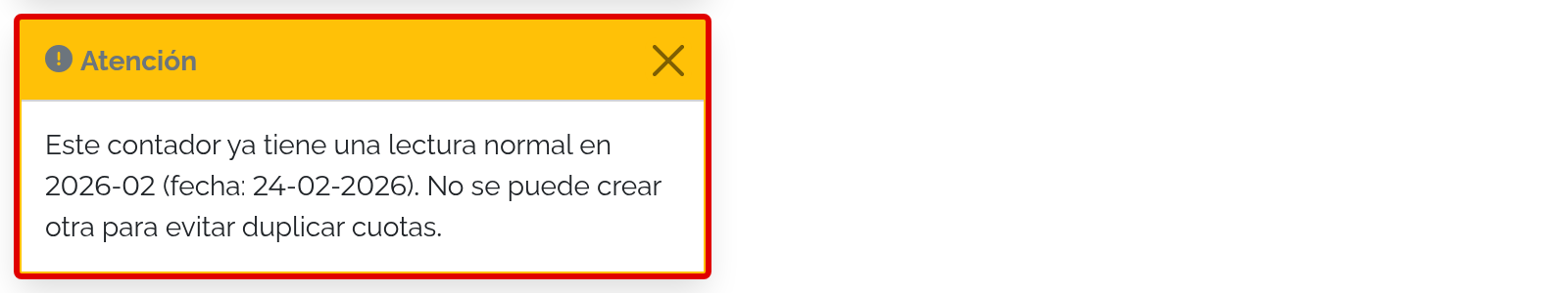 Aviso de duplicado