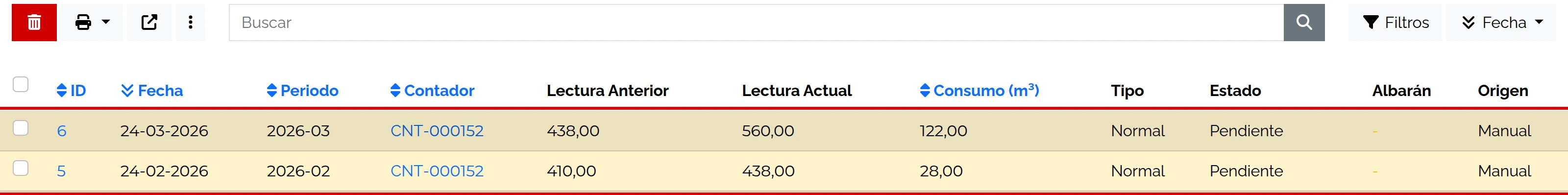 Febrero y marzo pendientes en el listado de Lecturas